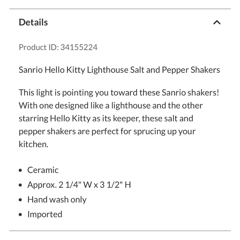 NIB hello kitty lighthouse salt and pepper shakers - Picture 5 of 6